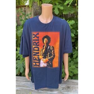 Jimi Hendrix Karl Ferris Collection Portrait Box Design T-Shirt Size 5XL Blue